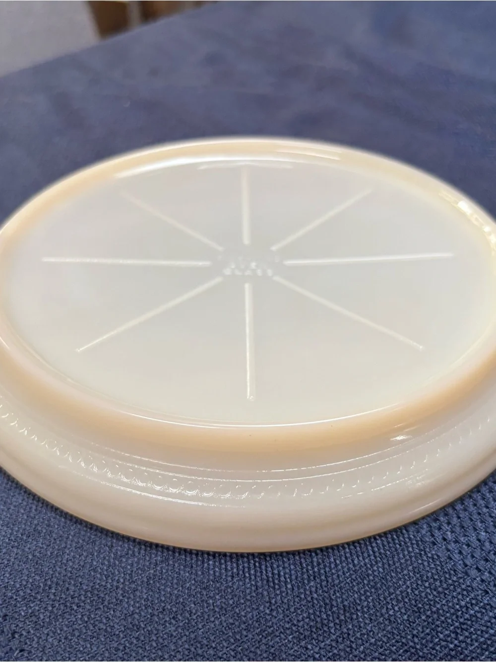 Vintage Fire King Ivory casserole serving dish